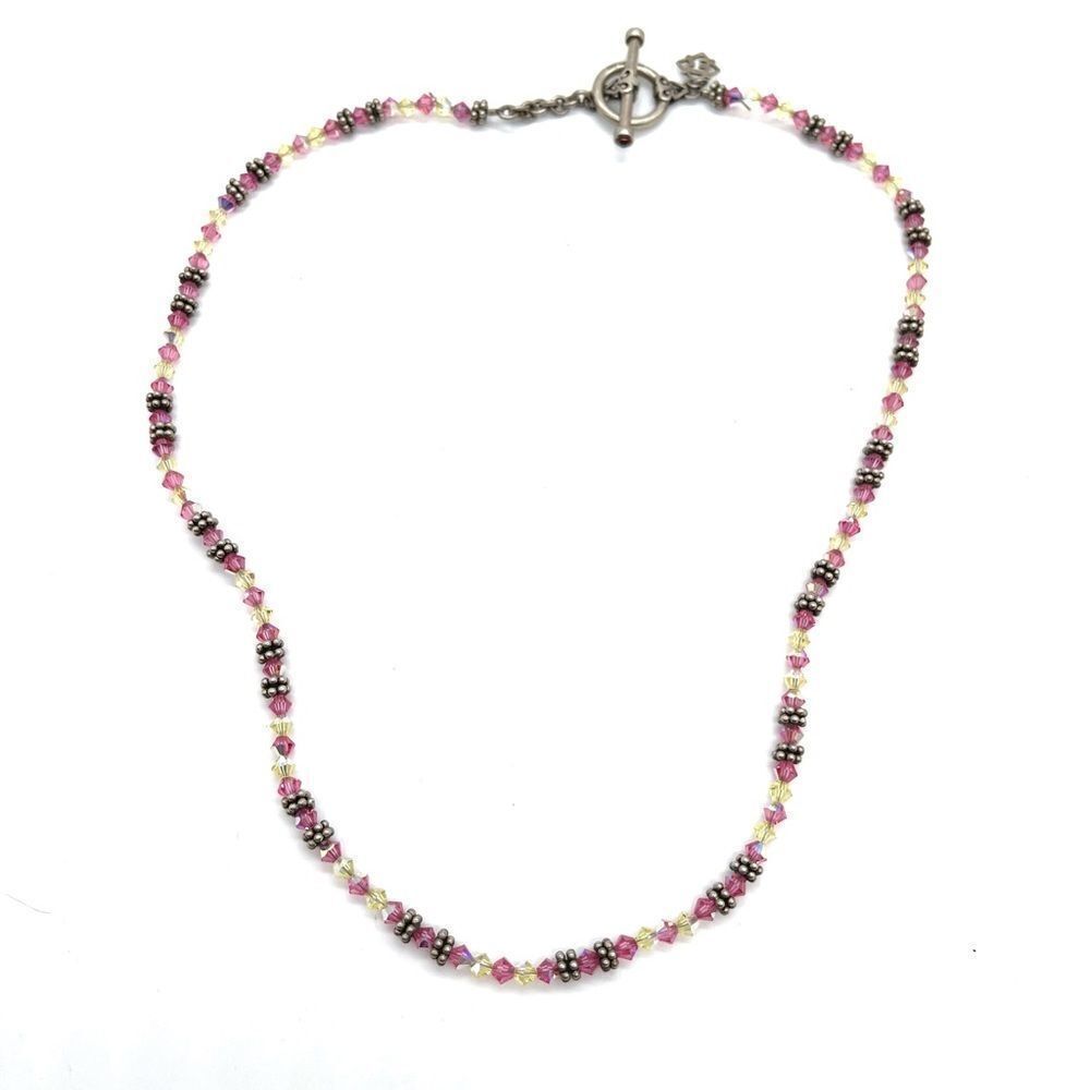 925 Sterling Silver & Crystal Necklace Thai Silver